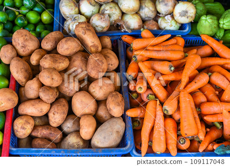 Many vegetables in the Vinh Hai market of Nha Trang Vietnam 109117048