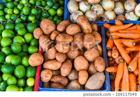 Many vegetables in the Vinh Hai market of Nha Trang Vietnam 109117049