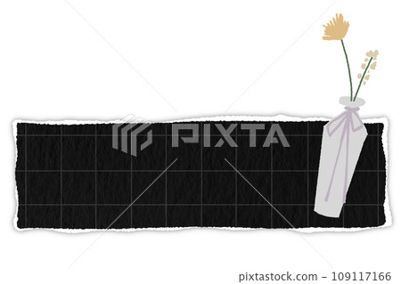 Blank torn with minimal Vintage flower cut collage design Notebook note edge tear page header background rip paper banner rectangular grunge cardboard shred newspaper piece for planner Blank torn with minimal Vintage flower cut collage design Notebook note edge tear page header background rip paper banner rectangular grunge cardboard shred newspaper piece for planner 109117166