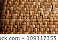 Textural background, old fabric of coarse-grained weave of threads. 109117355