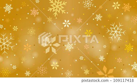 Gold background snowflake vector frame background illustration material Gold background snowflake vector frame background illustration material 109117418