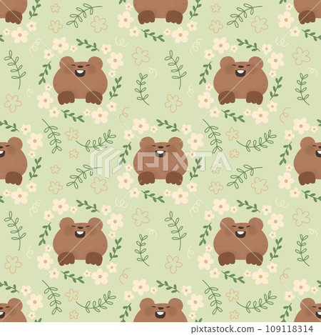Seamless pattern with cute cartoon animal marmot and flower doodle Watercolor for Happy Groundhog Day2 February printable postcard print greetings card banner poster Seamless pattern with cute cartoon animal marmot and flower doodle Watercolor for Happy Groundhog Day2 February printable postcard print greetings card banner poster 109118314