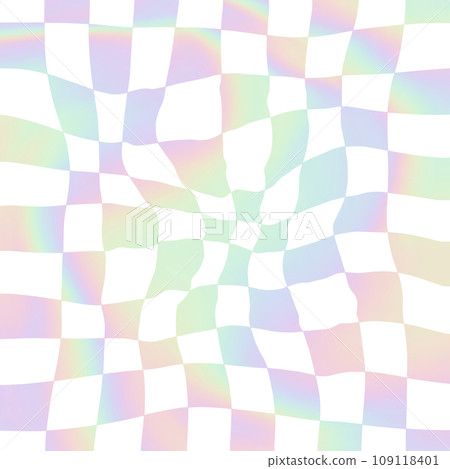 checkered checker chess pattern hologram retro groovy y2k psychedelic checkerboard Funky hippie 109118401