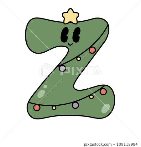 Letter Z cute 60s 70s groovy retro vintage smiley green tree cartoon font winter alphabet merry christmas xmas festive sublimation clipart Letter Z cute 60s 70s groovy retro vintage smiley green tree cartoon font winter alphabet merry christmas xmas festive sublimation clipart 109118984