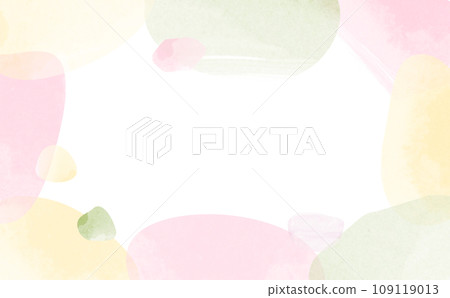 水彩風格可愛柔和的彩色框架插圖(無文字) 水彩風格可愛柔和的彩色框架插圖(無文字) 109119013