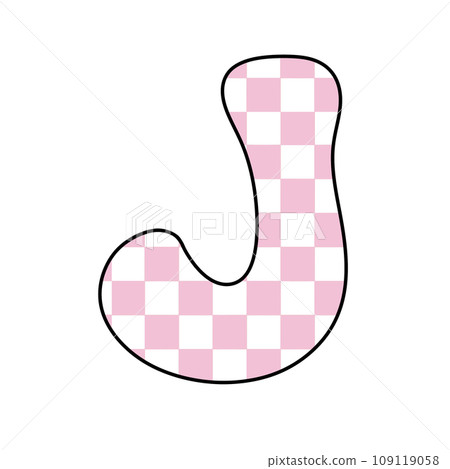 Pink Groovy checkered chess letter alphabet groovy retro font valentine vintage y2k 109119058