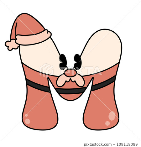 Letter M cute 60s 70s groovy retro vintage smiley santa cartoon font winter alphabet merry christmas xmas festive clipart Letter M cute 60s 70s groovy retro vintage smiley santa cartoon font winter alphabet merry christmas xmas festive clipart 109119089