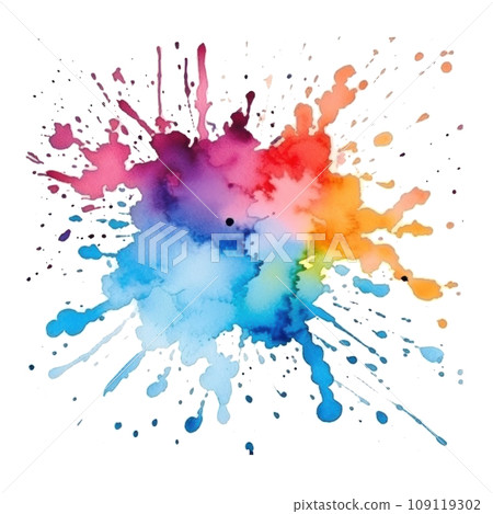 Ink Splatter watercolor isolated 109119302