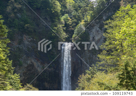 岐阜縣平湯大瀧瀑布，飛濺水花的瀑布 109119743