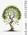 Bonsai tree of evolution twisted in spiral 109119790