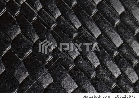decorative decoration of black-colored leather 109120675
