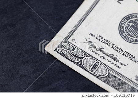 cash banknote of 20 American dollars cash banknote of 20 American dollars 109120719