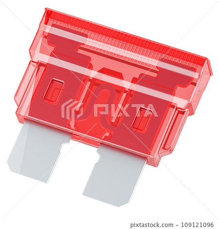 Car Blade Fuse, mini size replacement fuse for car, RV, truck, motorcycle, boat. 3D rendering 109121096