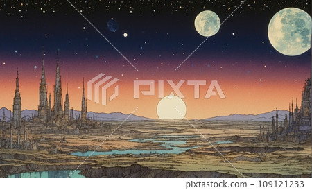 Futuristic lunar city 109121233