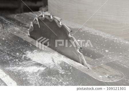 Circular Saw Sharp Spikes Diamond Blade Machine Close-up Industrial Equipment Sawing Tool Circular Saw Sharp Spikes Diamond Blade Machine Close-up Industrial Equipment Sawing Tool 109121301