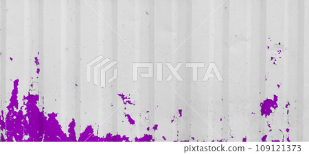 Purple peeling old paint metal surface fence texture background white pink flakes messy Purple peeling old paint metal surface fence texture background white pink flakes messy 109121373