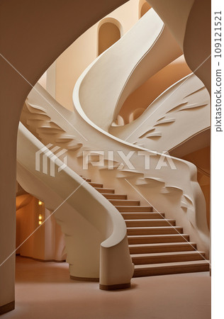 Architectural whorls, the dance of light and form. Generative AI 109121521