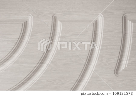 Light White Color Abstract Pattern Lines Wavy Stripes Element Part Detail Object Door Texture Background, close up, macro 109121578