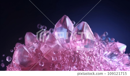 Close-up of a pile of pink crystals 109121715