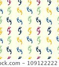 Human Bare Footprints seamless vector pattern background 109122222