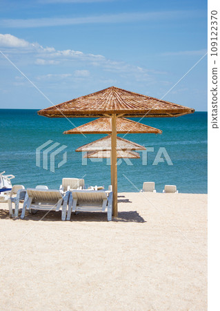 Sea water beach rest landscape sun shelter 109122370
