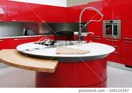 Red kitchen Red kitchen 109124267