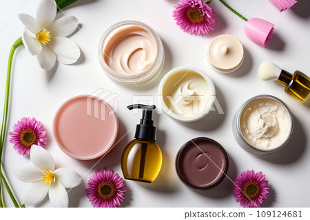 A set of handmade natural cosmetics. 109124681