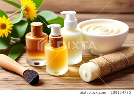 A set of handmade natural cosmetics. 109124780