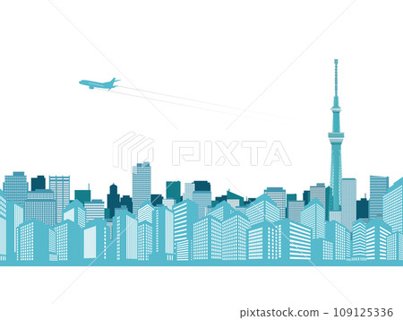 背景中可以看到天空樹的城市景觀 背景中可以看到天空樹的城市景觀 109125336