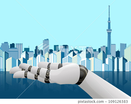 In the background, the cityscape with the Sky Tree visible 109126383