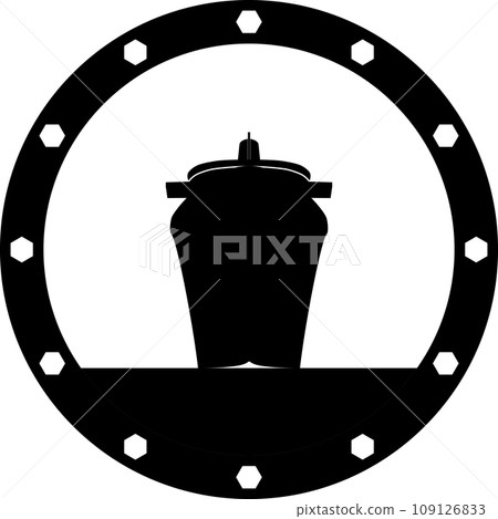 Passenger ship seen from the ship's porthole Passenger ship seen from the ship's porthole 109126833