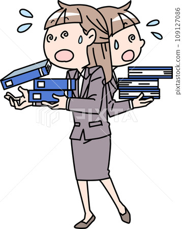 忙碌的女員工 忙碌的女員工 109127086