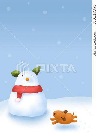 雪人和狗⑥(明信片) 雪人和狗⑥(明信片) 109127359