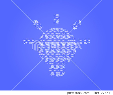 light burb with idea or technology innovation with code number inside light burb with idea or technology innovation with code number inside 109127634