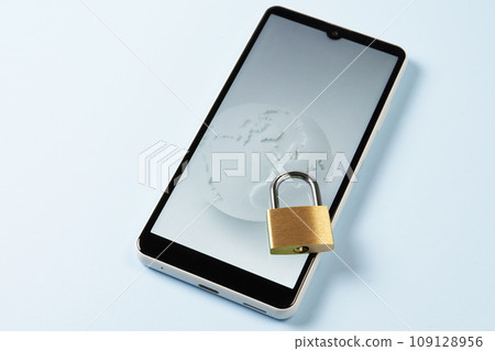 Smartphone and key Smartphone and key 109128956