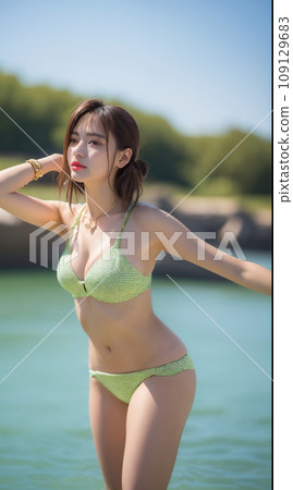 美麗的泳裝女人 109129683