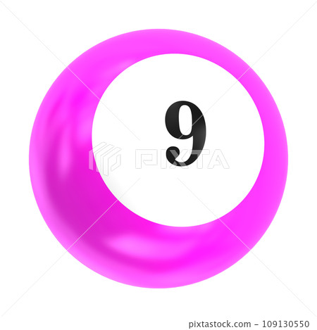 number ball 3d render number ball 3d render 109130550