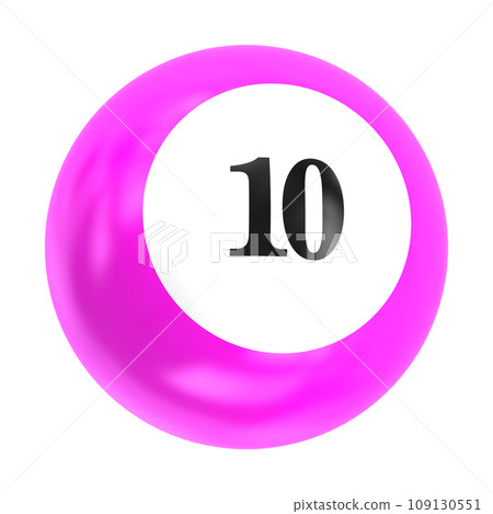 number ball 3d render 109130551