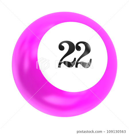 number ball 3d render 109130563