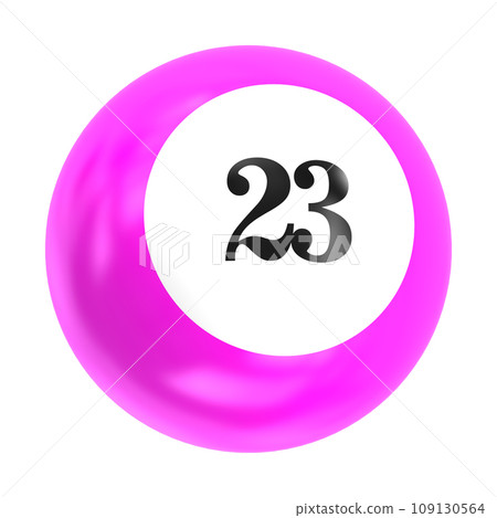 number ball 3d render 109130564