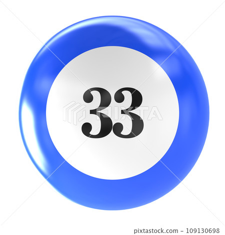 number ball 3d render 109130698