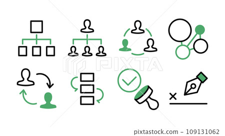 Organization/workflow/approval icon set Line width variable Organization/workflow/approval icon set Line width variable 109131062