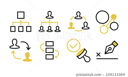 Organization/workflow/approval icon set Line width variable Organization/workflow/approval icon set Line width variable 109131064