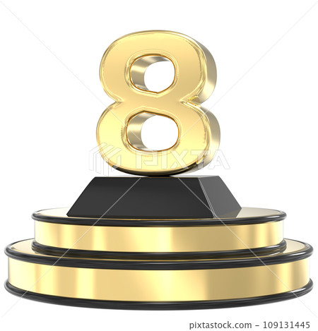 Font With Number 3D Render 109131445