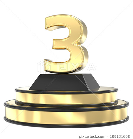 Font With Number 3D Render 109131608