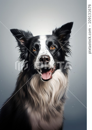 Image of a border collie dog on clean background. Mammals. Pet. Animals. 109131676