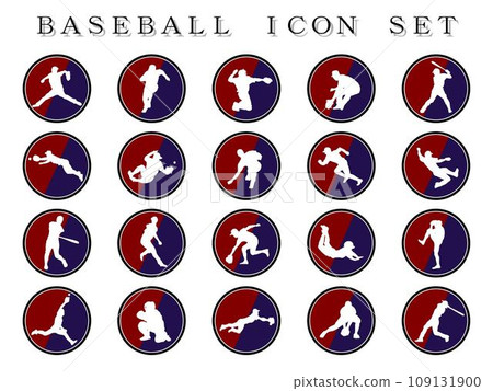 baseball color icon baseball color icon 109131900