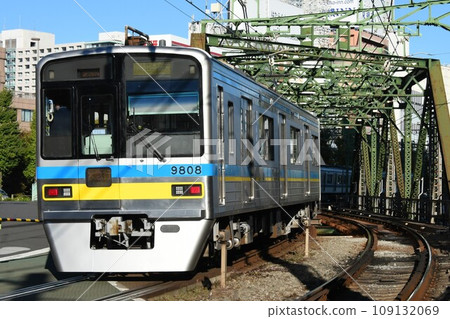 Chiba New Town Railway 9800 Airport Express traveling on the Keikyu Main Line towards Inba Nippon Medical School 109132069
