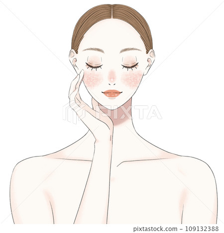 A woman whose eyes are closed A woman whose eyes are closed 109132388