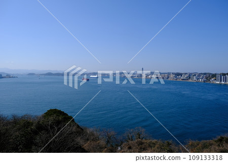 Mekari PA (inbound) Kanmon Strait, where large ships come and go, seen from the observation deck 109133318